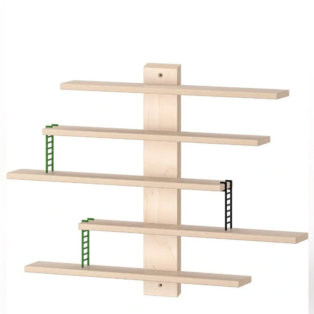 LUSTIGT • IKEA Wooden Wall Shelf •  37x37 cm (14 5/8x14 5/8
